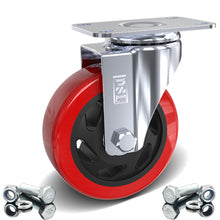 Load image into Gallery viewer, DSL 2 Double Bearing 700KG 100mm Rubber Swivel Castor Wheel Trolley Caster BOLT