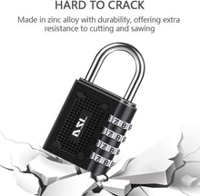 Load image into Gallery viewer, Combination Padlocks, DSL Pack of 2 Padlock with Code (4 Digits), Gym Padlock, School Locker Padlock, Combination Bike Lock, Waterproof Padlocks Outdoor for Shed, Cabinet, Tool Box