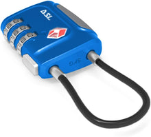 Load image into Gallery viewer, DSL 2 Packs TSA Padlock 3 Digit Security Combination Lock for Travel Luggage, Suitcases, Gym, School, Office Locker, Orange and Blue.