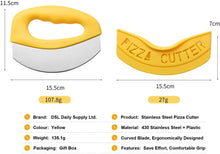 Load image into Gallery viewer, DSL Pizza Cutter, Portable Food Cutter Stainless Steel with Cover, Multi Function Dough Scraper Cutter Kitchen Tools, Safe on Dishwasher