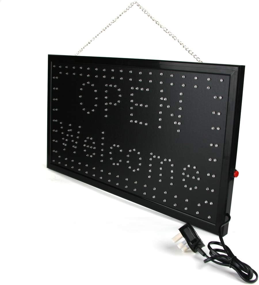 Super Bright Flashing LED Open Welcome Shop Sign Neon Hang Display