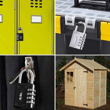 Load image into Gallery viewer, Combination Padlocks, DSL Pack of 2 Padlock with Code (4 Digits), Gym Padlock, School Locker Padlock, Combination Bike Lock, Waterproof Padlocks Outdoor for Shed, Cabinet, Tool Box
