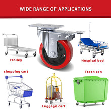 Load image into Gallery viewer, DSL 4 Double Bearing 700KG 100mm Rubber Swivel Castor Wheel Trolley Caster BOLT
