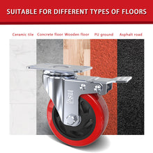 Load image into Gallery viewer, DSL 4 Double Bearing 700KG 100mm Rubber Swivel Castor Wheel Trolley Caster BOLT