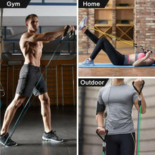 Load image into Gallery viewer, 14PCS Set Resistance Bands Workout Exercise Crossfit Fitness Yoga Training Tubes