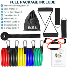 Load image into Gallery viewer, 14PCS Set Resistance Bands Workout Exercise Crossfit Fitness Yoga Training Tubes