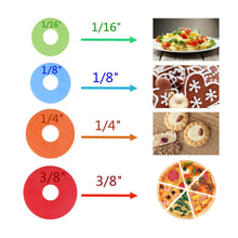 Load image into Gallery viewer, DSL Adjustable Rolling Pin with Thickness Rings Non Stick 17 inch Large Heavy Duty Stainless Steel French Style Dough Roller for Baking Pizza Pie Pastries and Cookies