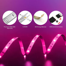 Load image into Gallery viewer, DSL 2 in 1 LED Strip Lights 5050 RGB Light Colour Changing Tape Cabinet TV USB Bluetooth