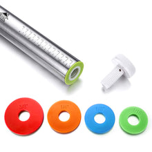 Load image into Gallery viewer, DSL Adjustable Rolling Pin with Thickness Rings Non Stick 17 inch Large Heavy Duty Stainless Steel French Style Dough Roller for Baking Pizza Pie Pastries and Cookies