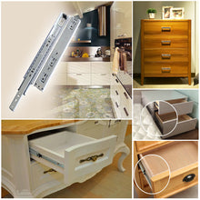 Load image into Gallery viewer, DSL Daily Supply Ltd. Pair of Double Fully Extension Ball Bearing Drawer Slide Runner Heavy Duty 60kg With Fitting Pair