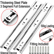 Load image into Gallery viewer, DSL Daily Supply Ltd. Pair of Double Fully Extension Ball Bearing Drawer Slide Runner Heavy Duty 60kg With Fitting Pair
