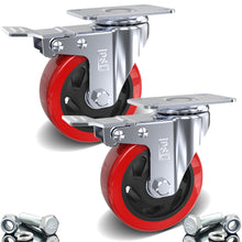 Load image into Gallery viewer, DSL 2 Double Bearing 700KG 100mm Rubber Swivel Castor Wheel Trolley Caster BOLT
