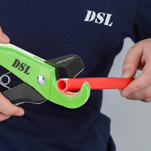 DSL Plastic Pipe Cutter and Mini Tube Cutter Twin Pack – Plastic Pipe Shear for Ø up to 42mm & Tube Cutter to Cut Copper, Brass, Aluminium and Thin-Walled Steel Pipes with Ø 3-22mm