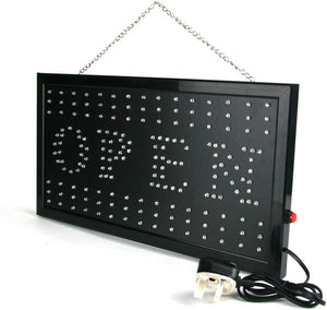 Super Bright Flashing LED Open Welcome Shop Sign Neon Hang Display Window Light  [Energy Class A+]