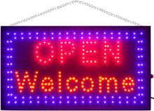 Load image into Gallery viewer, Super Bright Flashing LED Open Welcome Shop Sign Neon Hang Display Window Light  [Energy Class A+]
