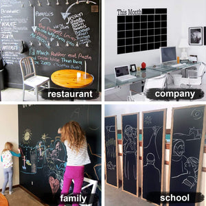 DSL 60cm x 200cm Removable Blackboard Vinyl Wall Sticker Chalkboard Decal + 5 Colour Chalk