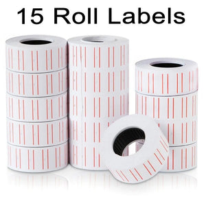 DSL 15 Rolls White Price Label MX5500 Price Tag Gun Labeling 22mm x 12mm / CT1