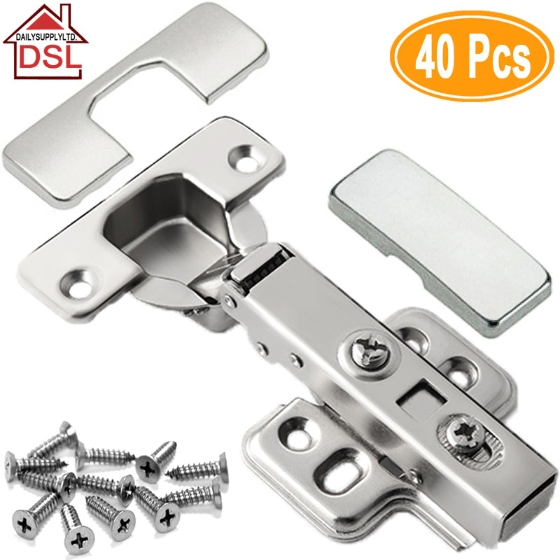 DSL 40 Sets TOP Quality Full Overlay 35mm Soft Close Hinges Kitchen Cabinet Cupboard Door UK