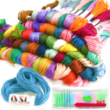 Load image into Gallery viewer, DSL 50/120 Skeins x 8m Colour Floss 6 Strand Embroidery Cross Stitch Threads Crafts Skeins Cross Stitching Sewing Thread Kit
