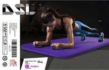 Load image into Gallery viewer, DSL 61x 185cm Yoga Mat 15mm Thick Gym Exercise Fitness Pilates Workout Mat Non Slip
