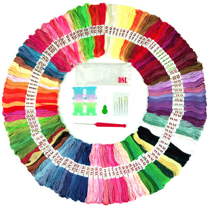 DSL 50/120 Skeins x 8m Colour Floss 6 Strand Embroidery Cross Stitch Threads Crafts Skeins Cross Stitching Sewing Thread Kit