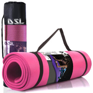 DSL 61x 185cm Yoga Mat 15mm Thick Gym Exercise Fitness Pilates Workout Mat Non Slip