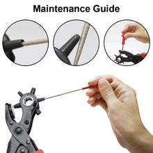 Load image into Gallery viewer, DSL 10&quot; Power Assist Revolving Leather Hole Punch Belt Eyelet Plastic Puncher Pliers
