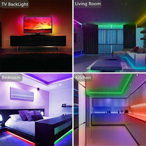 DSL 2 in 1 LED Strip Lights 5050 RGB Light Colour Changing Tape Cabinet TV USB Bluetooth