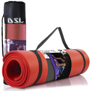 DSL 61x 185cm Yoga Mat 15mm Thick Gym Exercise Fitness Pilates Workout Mat Non Slip