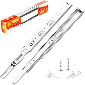 DSL Daily Supply Ltd. Pair of Double Fully Extension Ball Bearing Drawer Slide Runner Heavy Duty 60kg With Fitting Pair