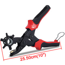 Load image into Gallery viewer, DSL 10&quot; Power Assist Revolving Leather Hole Punch Belt Eyelet Plastic Puncher Pliers
