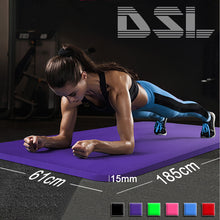 Load image into Gallery viewer, DSL 61x 185cm Yoga Mat 15mm Thick Gym Exercise Fitness Pilates Workout Mat Non Slip
