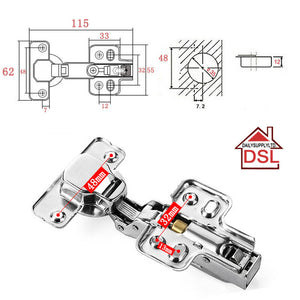 DSL 40 Sets TOP Quality Full Overlay 35mm Soft Close Hinges Kitchen Cabinet Cupboard Door UK